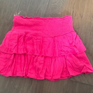 Hayden Hot Pink Tiered Ruffle Skirt